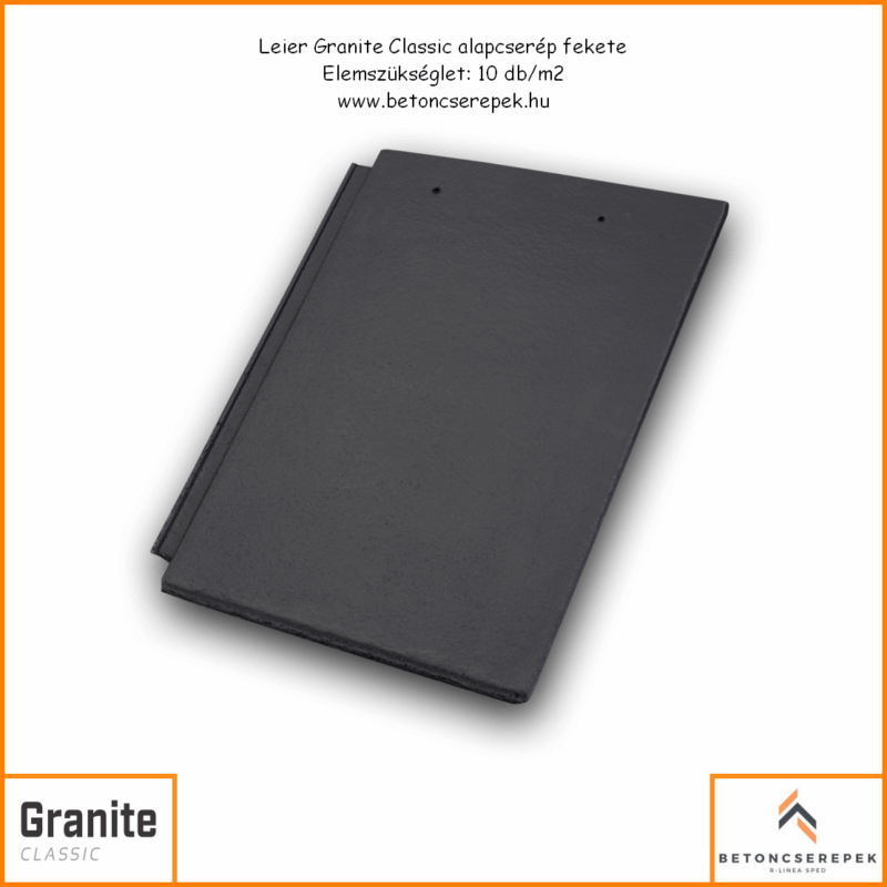 leier granite classic alapcserep fekete fekvo kep - betoncserepek.hu