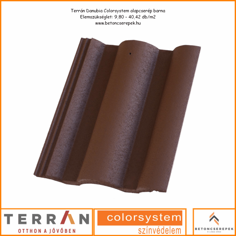 terran danubia colorsystem alapcserep barna fekvo - betoncserepek.hu