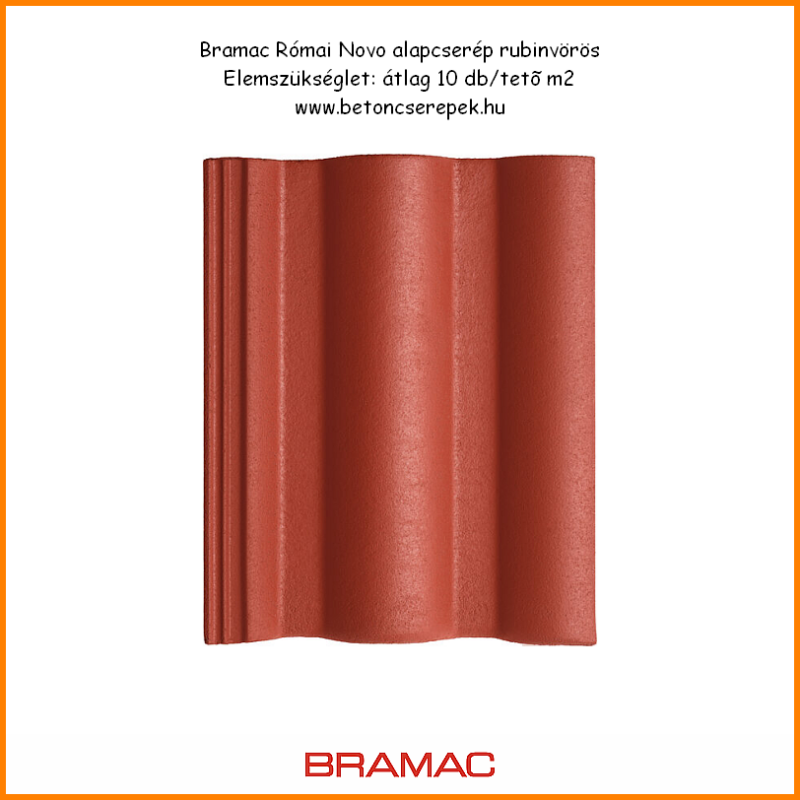 bramac romai novo cserep rubinvoros - betoncserepek.hu