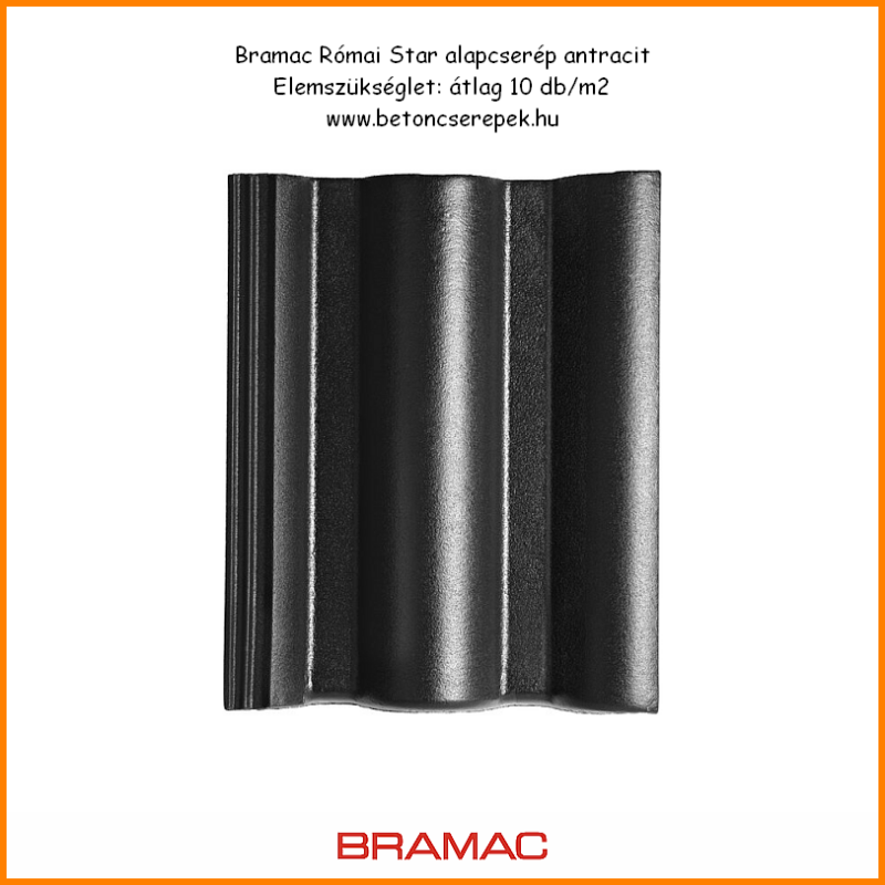 bramac romai star cserep antracit - betoncserepek.hu