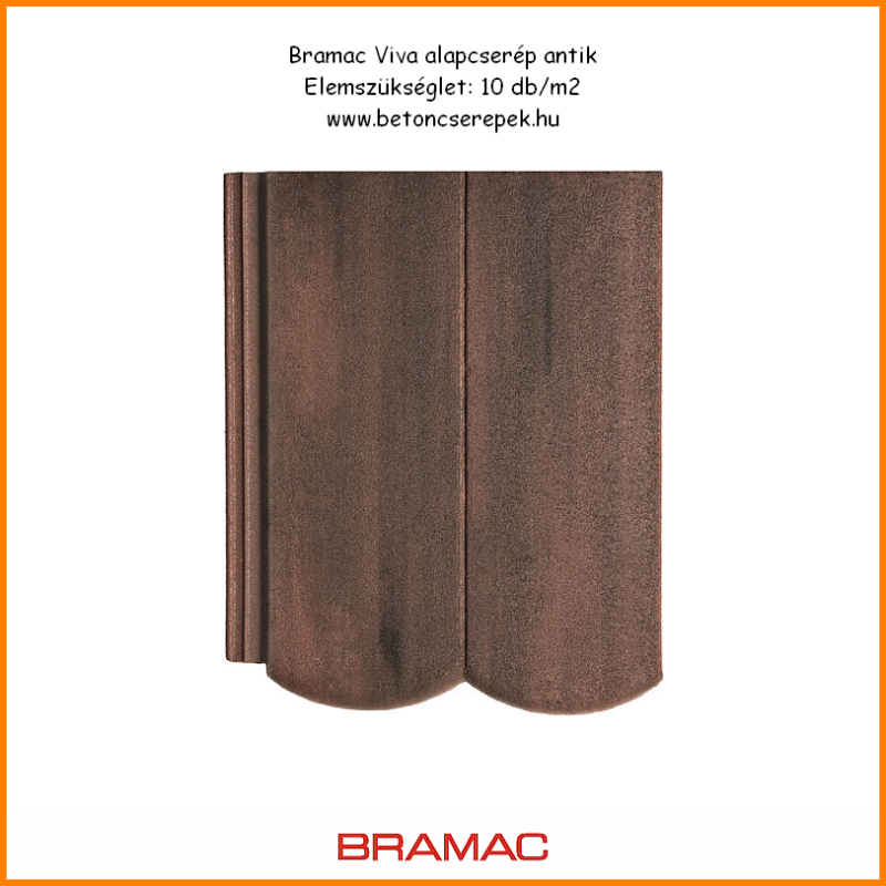 bramac viva cserep antik - betoncserepek.hu
