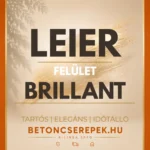 Leier Brillant bevonattal rendelkező tetőcserepek